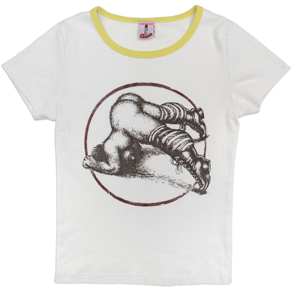 R. Crumb x Come Tees “Hairy Girl” Ringer Baby Tee