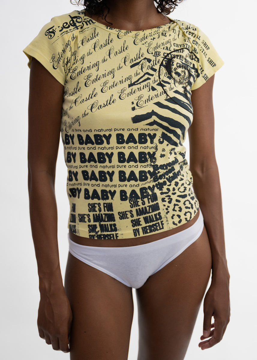 Lapped Neck Baby Tee - 