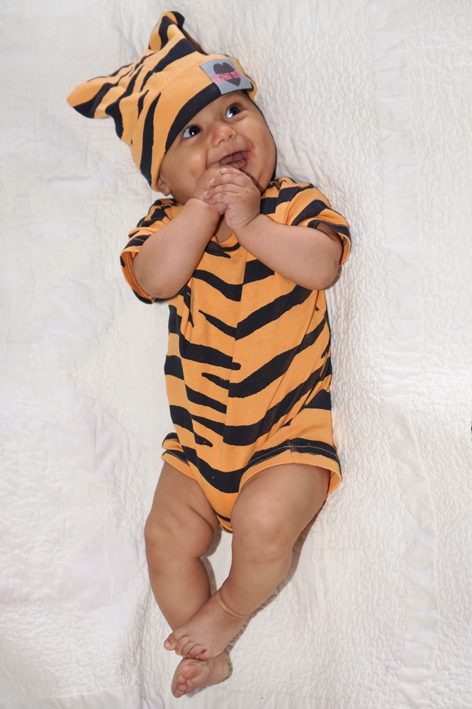 "Tiger Baby" Baby Rib Romper