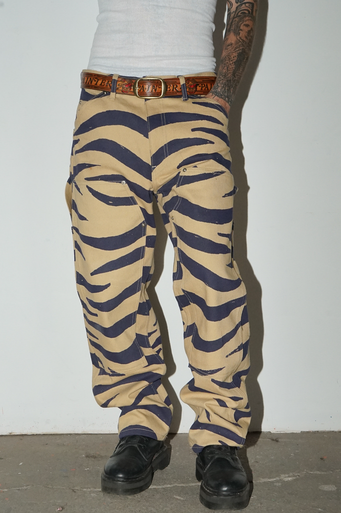 Tiger Double-Paneled Knee Denim Pants