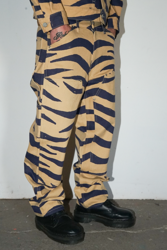 Tiger Double-Paneled Knee Denim Pants