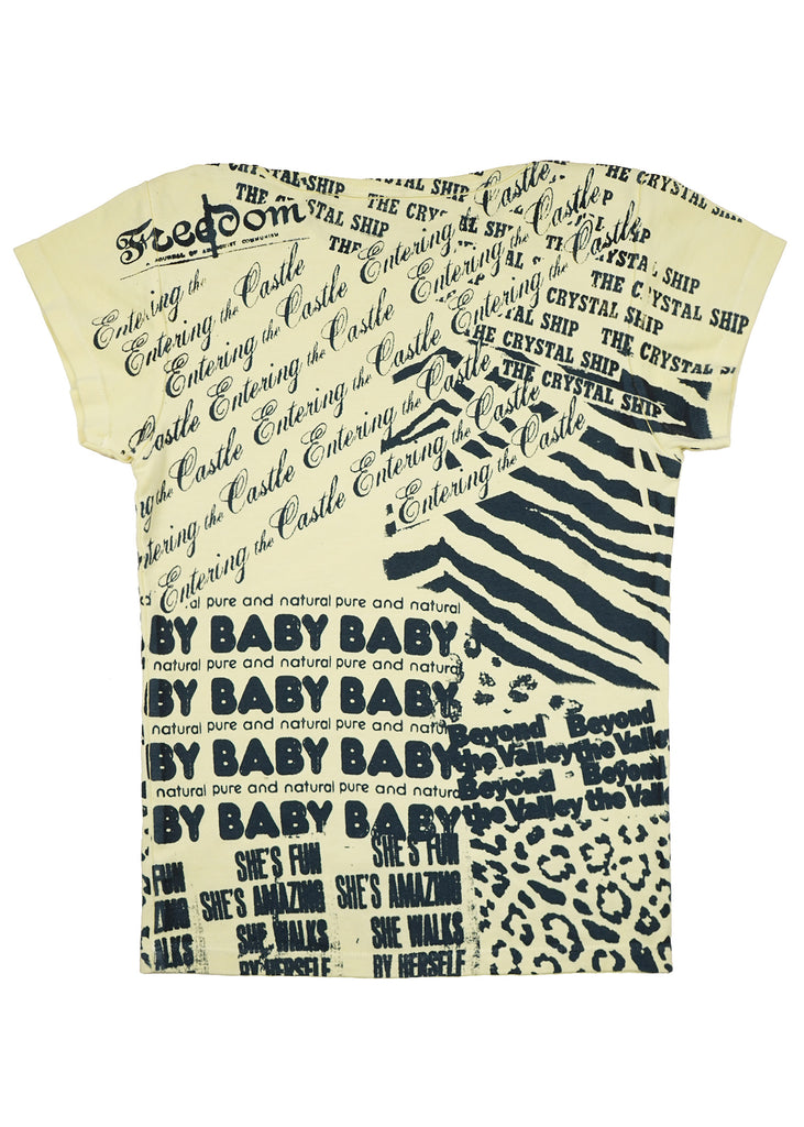 Lapped Neck Baby Tee - "Post-It" Yellow