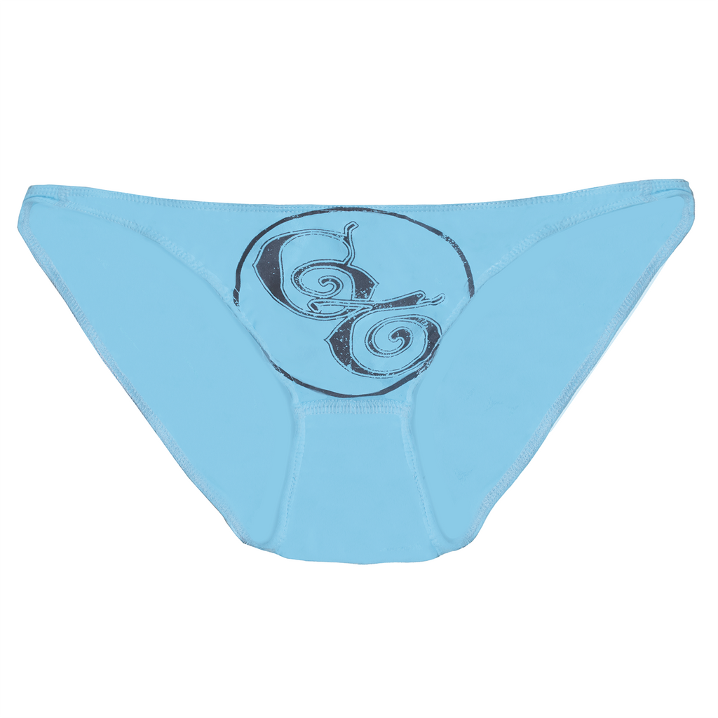 CT Logo Ultra-low Rise Cotton Panties - Sky