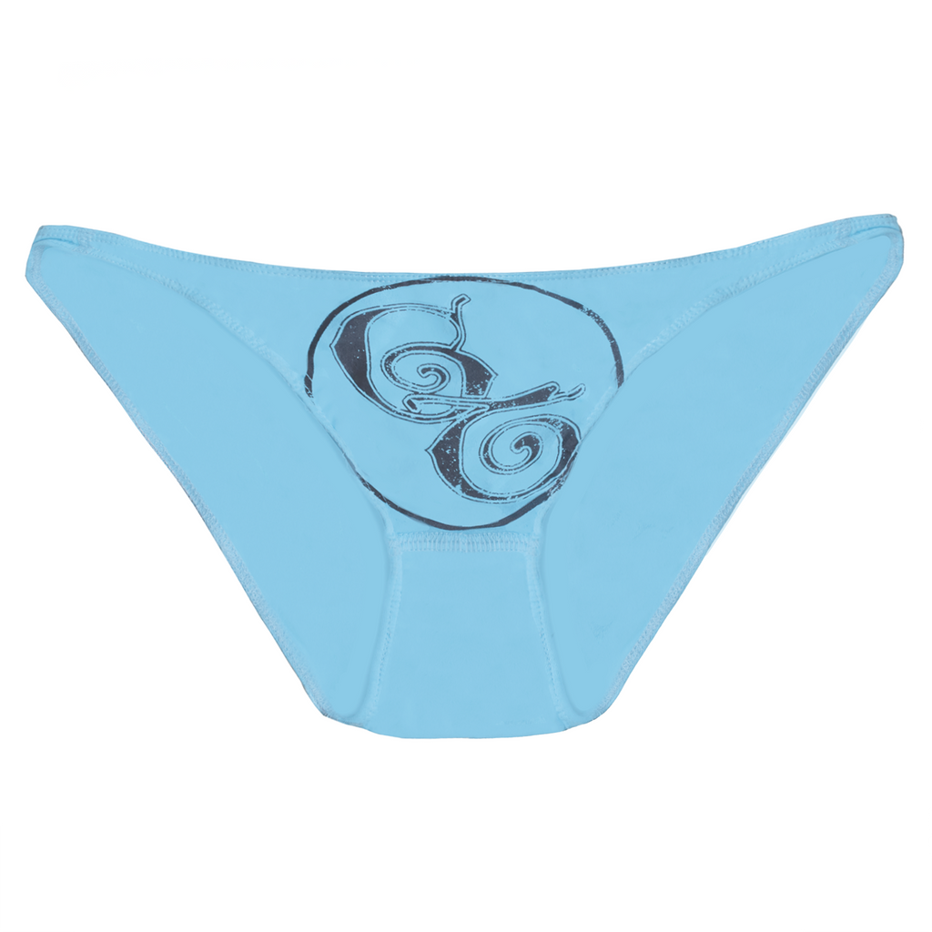 CT Logo Ultra-low Rise Cotton Panties - Sky
