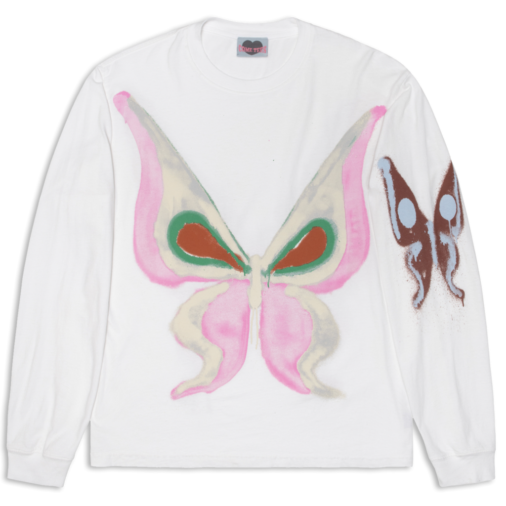 buddix Arch Logo Butterfly EMB LS Tee 白L Arch Logo Butterfly EMB LS Tee | buddix | VERTICAL GARAGE