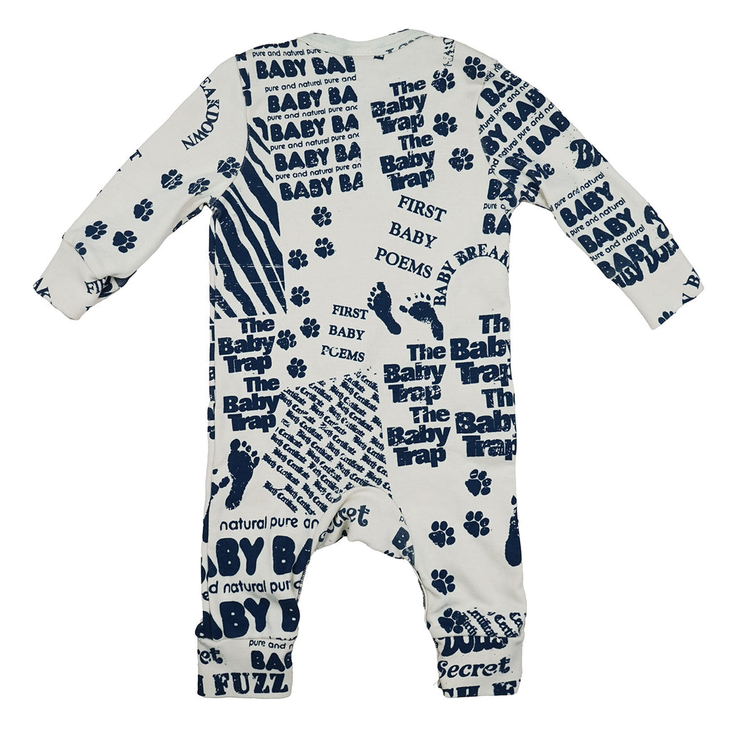"Baby's First Poem" L/S Snap Up Baby Romper Cream