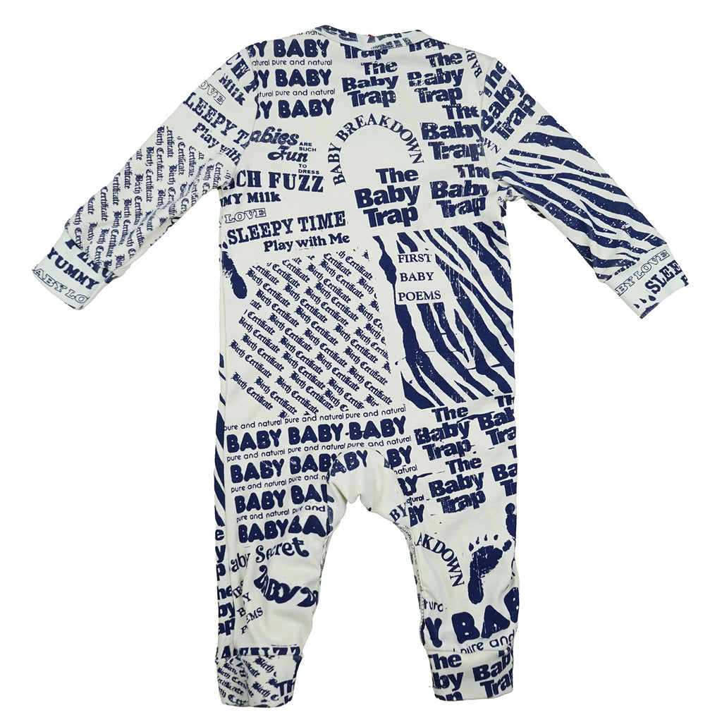 "Baby's First Poem" L/S Snap Up Baby Romper Cream