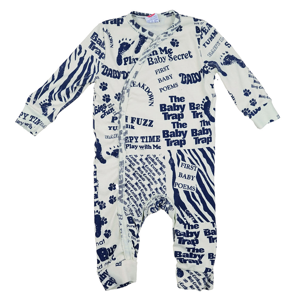 "Baby's First Poem" L/S Snap Up Baby Romper Cream