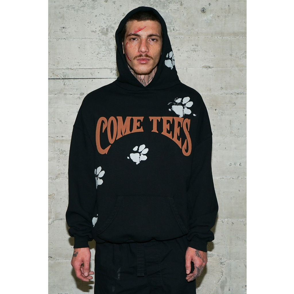 Pando Paw Print Logo Hoodie "Black"