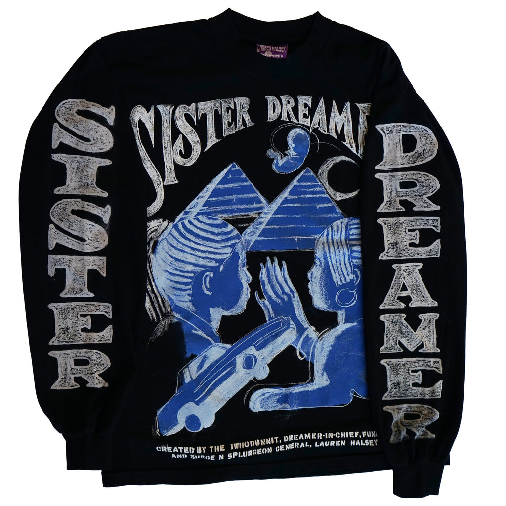 Lauren Halsey X Come Tees "SISTER DREAMER" L/S BLACK
