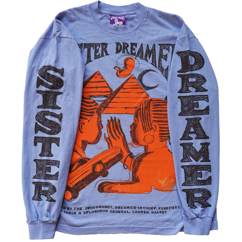 Lauren Halsey X Come Tees "SISTER DREAMER" L/S Blue