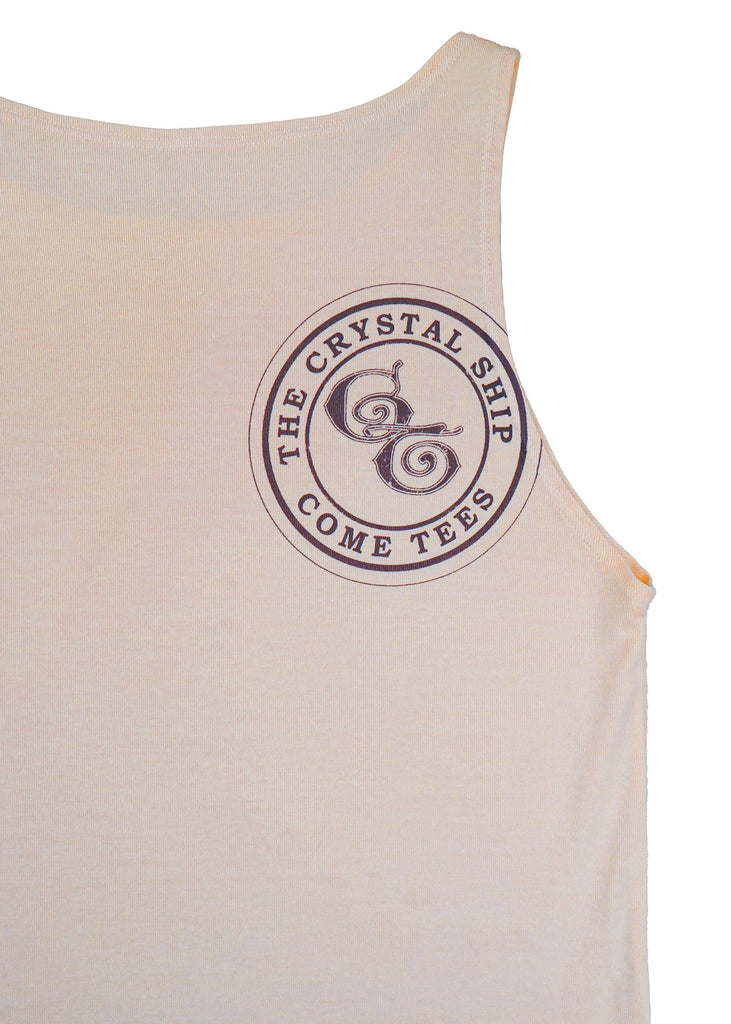 "The Crystal Ship" Drop-Waist Cotton Dress - Faded Peach