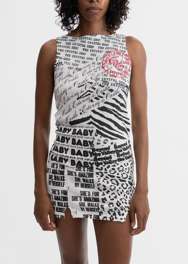 "The Crystal Ship" Drop-Waist Cotton Dress - Valley Girl Print