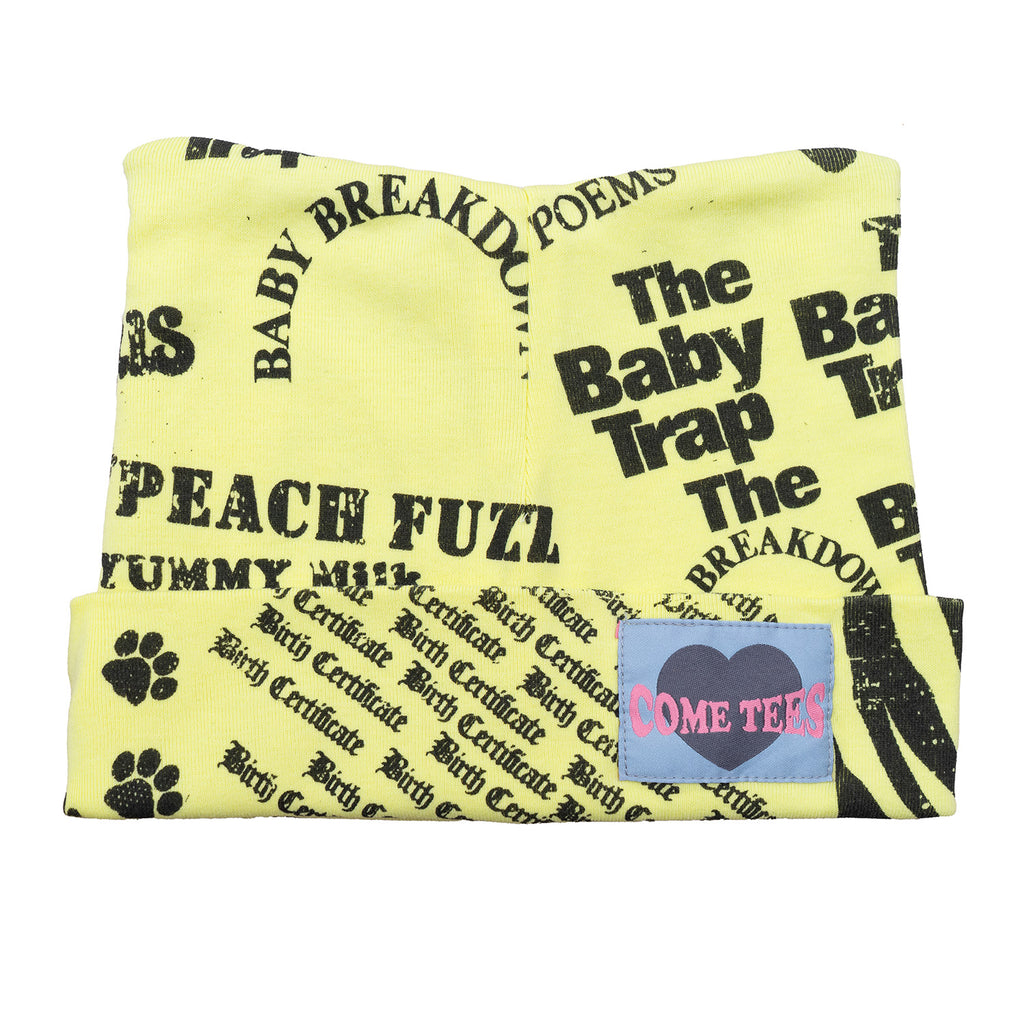 "Baby's First Poem" Baby Flat Cap Butter