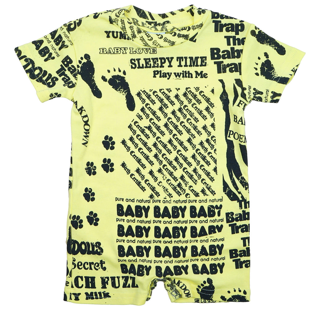 "Baby's First Poem" S/S Baby Romper Butter