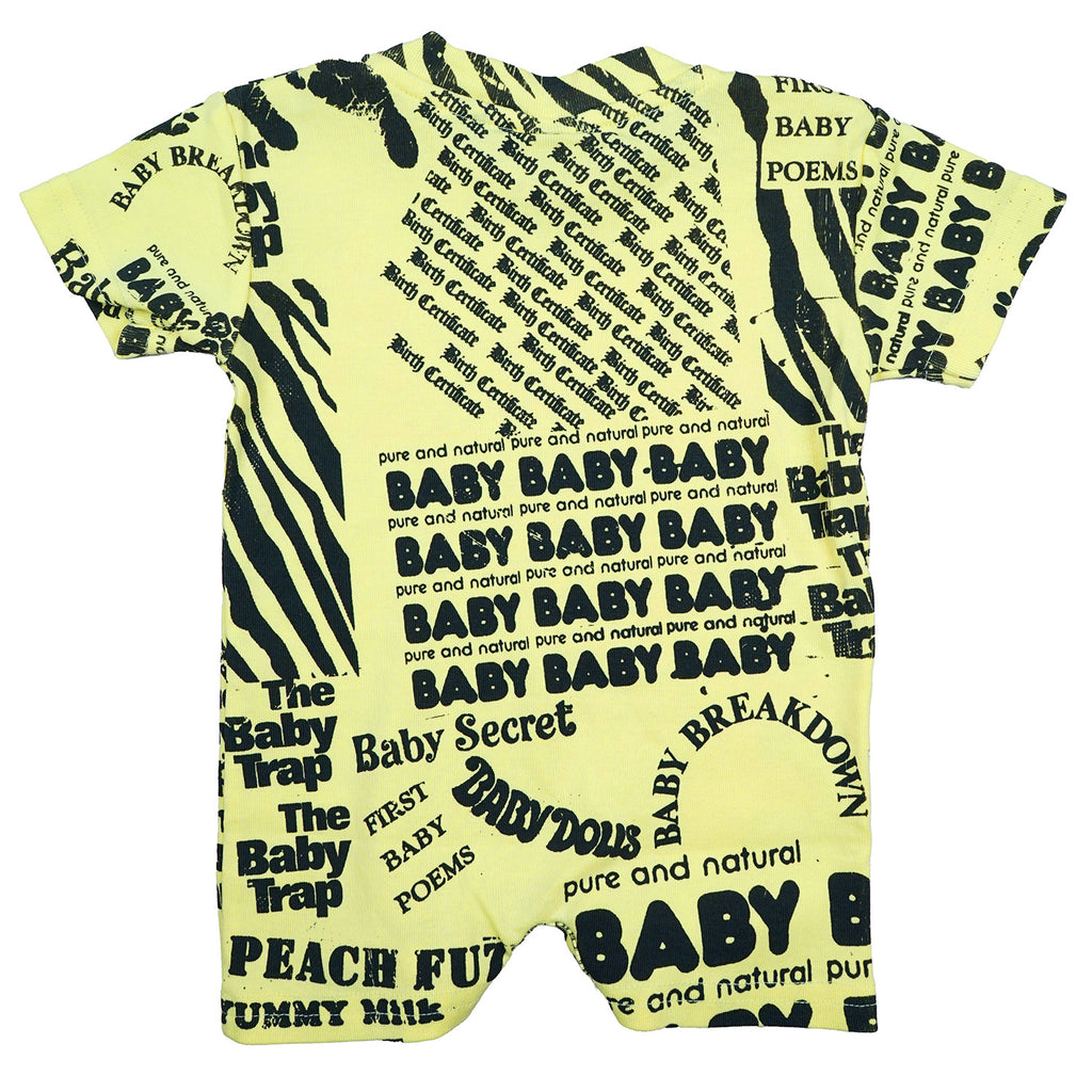 "Baby's First Poem" S/S Baby Romper Butter
