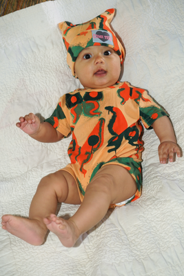 "Cataloupe Butterfly" Baby Flat Cap