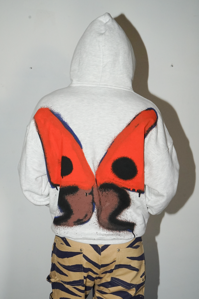 Spray Butterfly Zip Up Hoodie